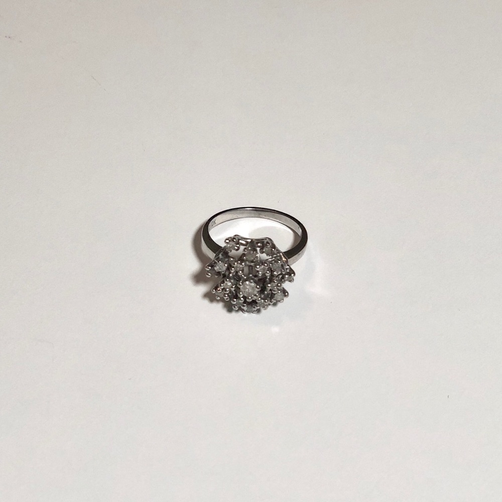 Silver, Faux Diamond Ring
